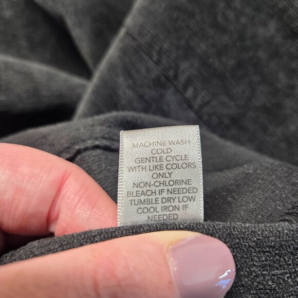 Christopher & Banks 12 Petite Black Corduroy Flowy Midi Skirt - Picture 10 of 10